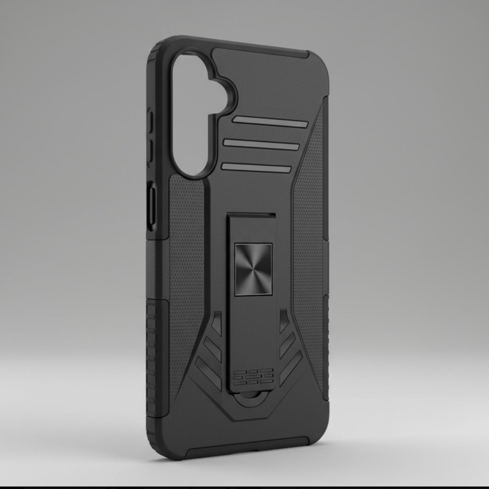 Samsung galaxy Black Rugged Fitted Hard Cell Phone Case w/ Screen Protector NEW